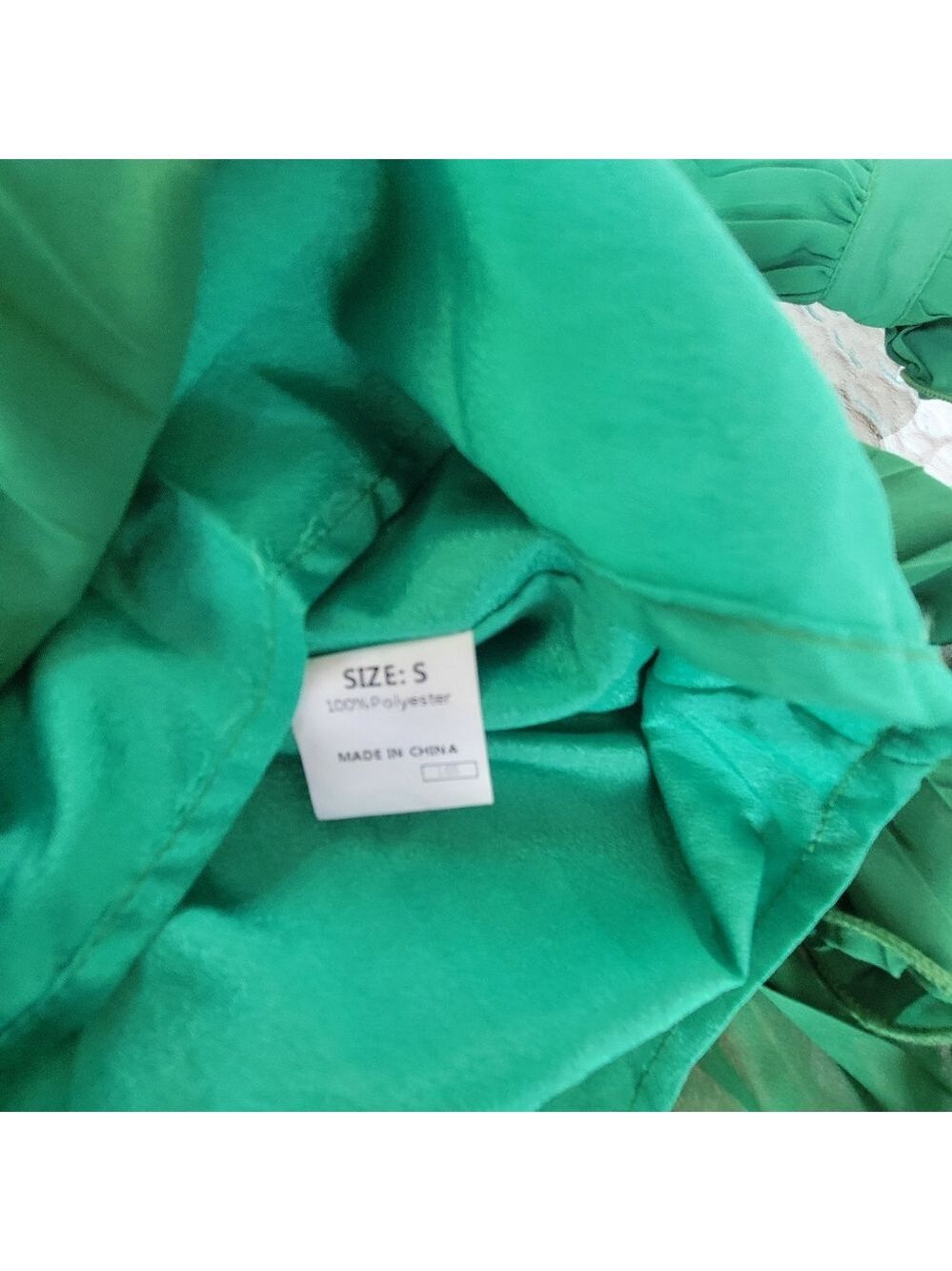 Green Pleated Jumpsuit Size S - Picture 7 of 7